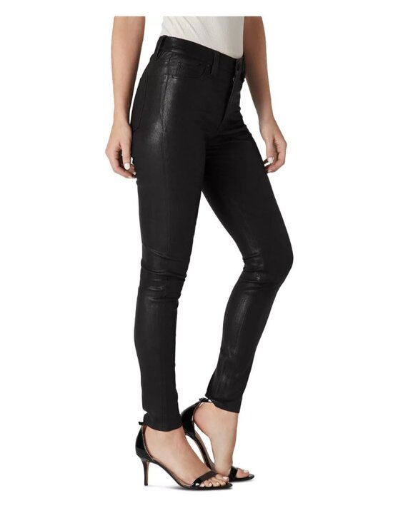 Hudson Jeans Pants - NWT Hudson Barbara High Rise Super Skinny in Black Stretch Leather Pants 30